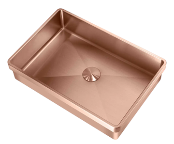 Lavabo High håndvask 470 x 320 mm m/siveventil - Kobber PVD, nedfældning